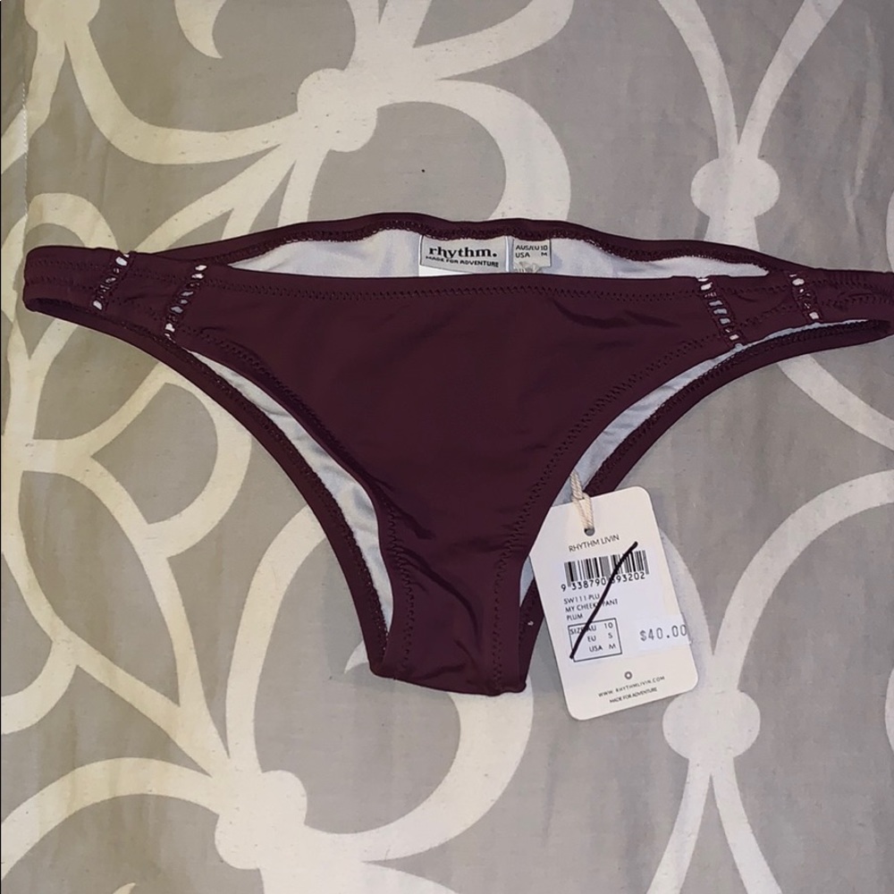 Maroon Rhythm Bikini Bottoms